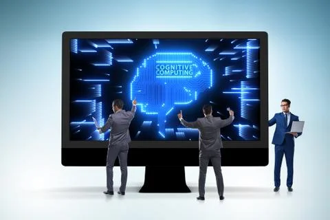 Cognitive computing concept as modern technology 库存照片