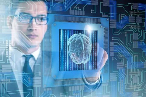 Cognitive computing concept as modern technology 写真素材