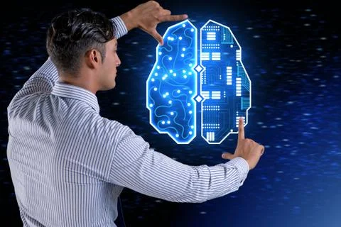 Cognitive computing concept as modern technology 写真素材