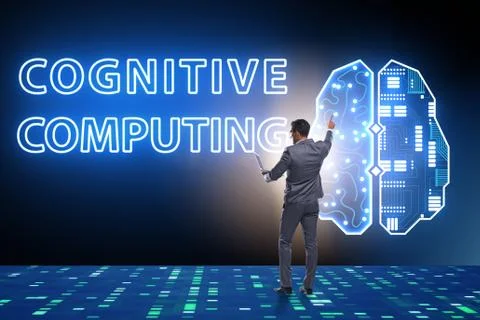 Cognitive computing concept as modern technology 库存照片