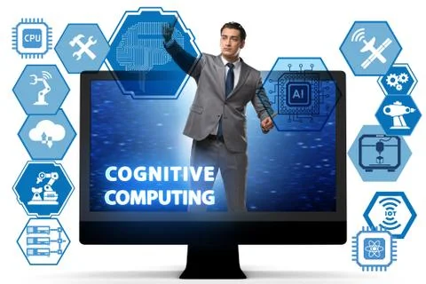 Cognitive computing concept as modern technology 库存照片
