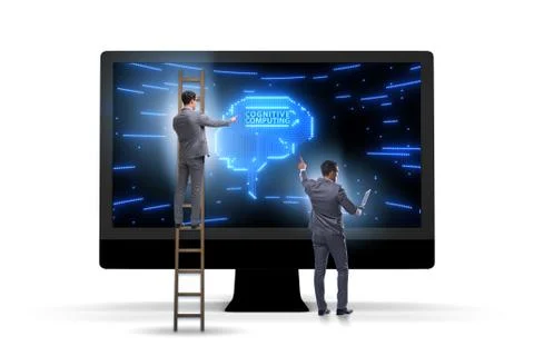 Cognitive computing concept as modern technology Stockfoto's