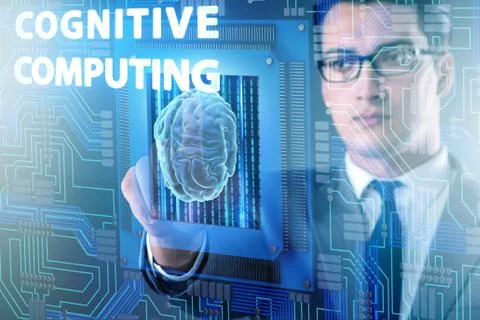 Cognitive computing concept as modern technology 库存照片
