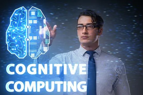 Cognitive computing concept as modern technology 库存照片