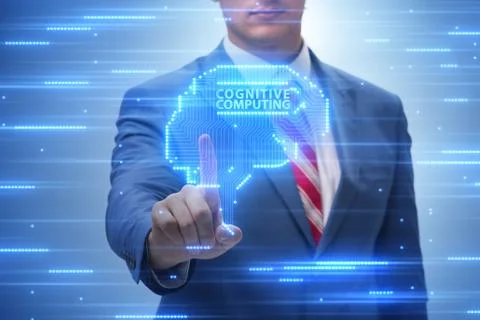 Cognitive computing concept as modern technology 库存照片