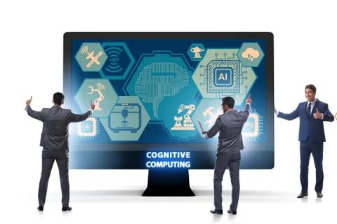 Cognitive computing concept as modern technology 库存照片