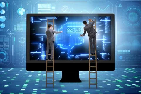 Cognitive computing concept as modern technology Foto stock