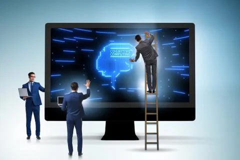 Cognitive computing concept as modern technology Stockfoto's