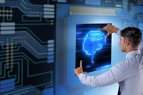 Cognitive computing concept as modern technology 写真素材