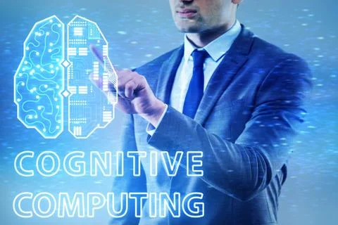 Cognitive computing concept as modern technology Stock Photos