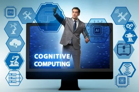 Cognitive computing concept as modern technology 库存照片