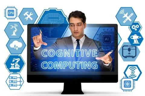 Cognitive computing concept as modern technology 스톡 사진