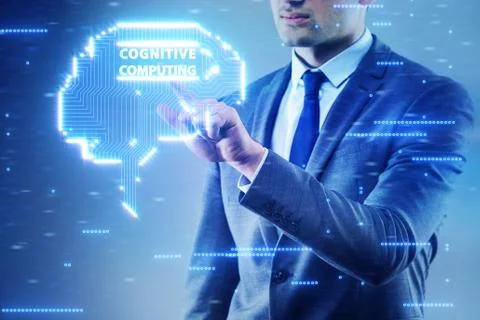 Cognitive computing concept as modern technology Stockfoto's