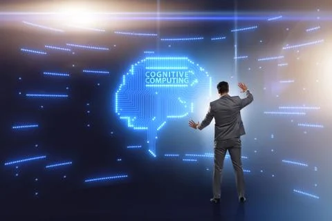 Cognitive computing concept as modern technology Stockfoto's