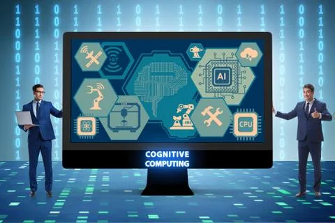 Cognitive computing concept as modern technology 库存照片