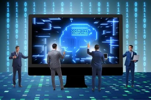Cognitive computing concept as modern technology 库存照片