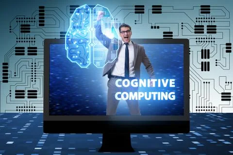 Cognitive computing concept as modern technology 库存照片