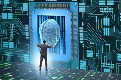 Cognitive computing concept as modern technology 库存照片