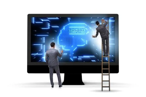 Cognitive computing concept as modern technology 库存照片