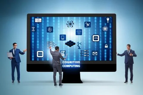 Cognitive computing concept as modern technology 库存照片