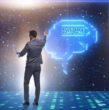 Cognitive computing concept as modern technology Stock Photos