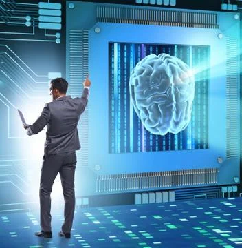 Cognitive computing concept as modern technology 库存照片