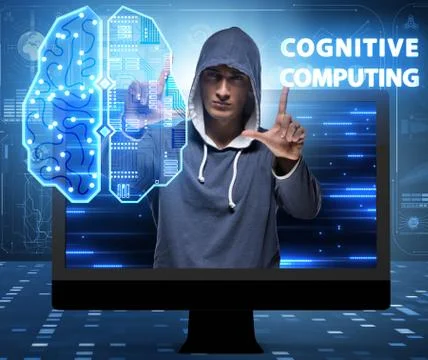 Cognitive computing concept as modern technology 库存照片