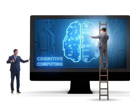 Cognitive computing concept as modern technology Stockfoto's