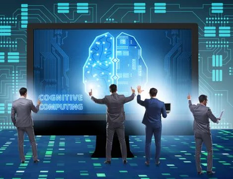 Cognitive computing concept as modern technology 库存照片