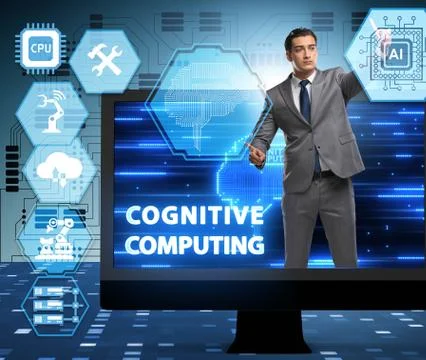 Cognitive computing concept as modern technology 库存照片