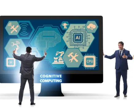 Cognitive computing concept as modern technology Stockfoto's