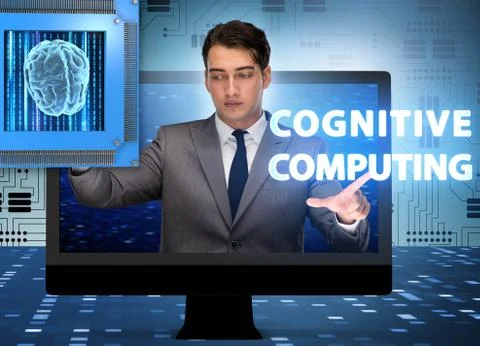 Cognitive computing concept as modern technology 库存照片