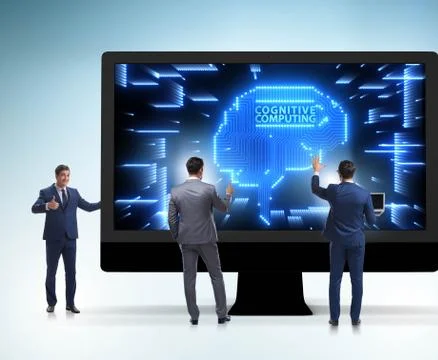 Cognitive computing concept as modern technology Stockfoto's