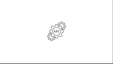 Cognitive computing interface concept animated vector line icon loop Stock-Footage 338216204
