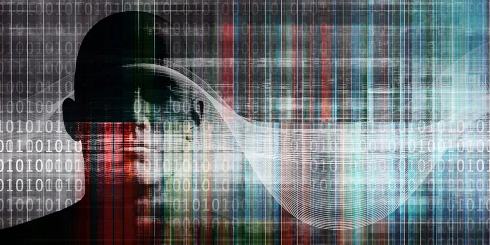 Cognitive Computing System and Intelligent Technology Platform Illustrazione stock