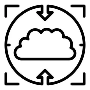 Cognitive concentration icon outline vector. Brain development Illustrazione stock