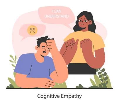 Cognitive empathy. Deep understanding of emotions, sympathy and compassion Stock-Illustration