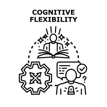 Cognitive flexibility finding new solutions vector Stock Illustration