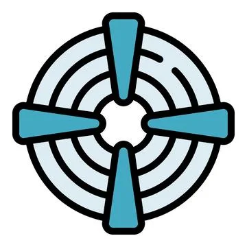 Cognitive focus icon vector flat Illustrazione stock