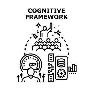 Cognitive framework developing ideas and managing data Stock Illustration