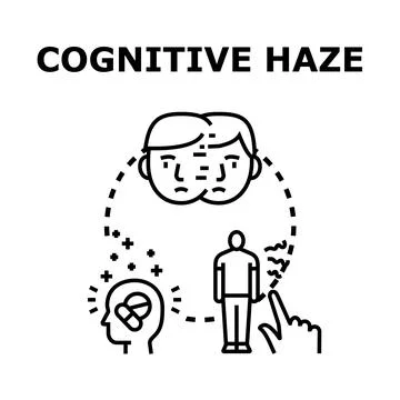 Cognitive haze causing mental confusion and health problems Stock Illustration