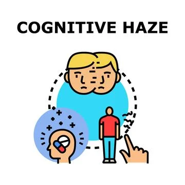 Cognitive haze causing mental confusion and health problems Stock Illustration