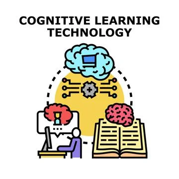 Cognitive learning technology concept illustrating artificial intelligence イラスト素材