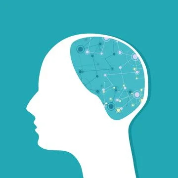 The cognitive link in the human brain. Vector illustration Stock Illustration