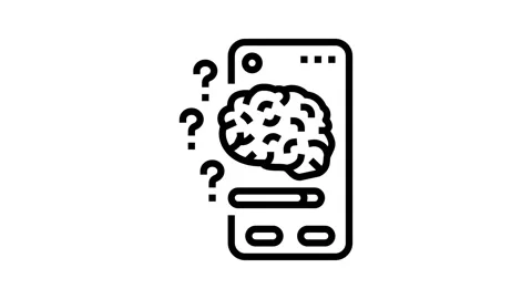 Cognitive load ux ui design line icon animation Stock Footage 326129750