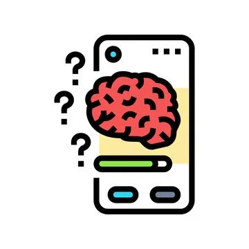 Cognitive load ux ui design color icon vector illustration Stock Illustration