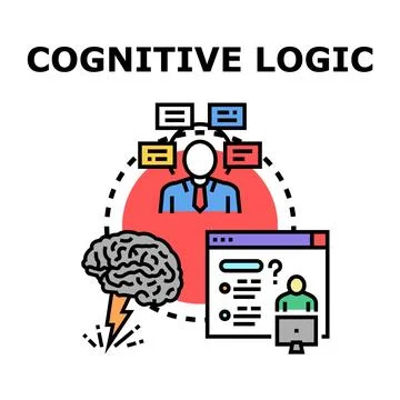 Cognitive logical thinking process for problem solving Stockillustratie