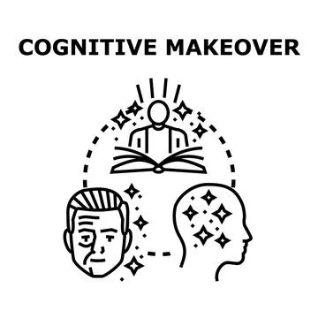 Cognitive makeover concept representing mental improvement and knowledge 스톡 일러스트