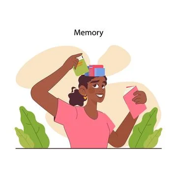 Cognitive skill. Human cognitive function, ability or capacity to process Stock Illustration