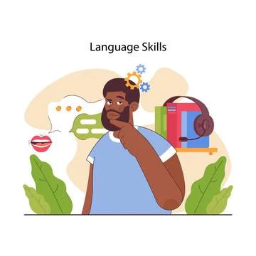 Cognitive skill. Human cognitive function, ability or capacity to process Stock Illustration